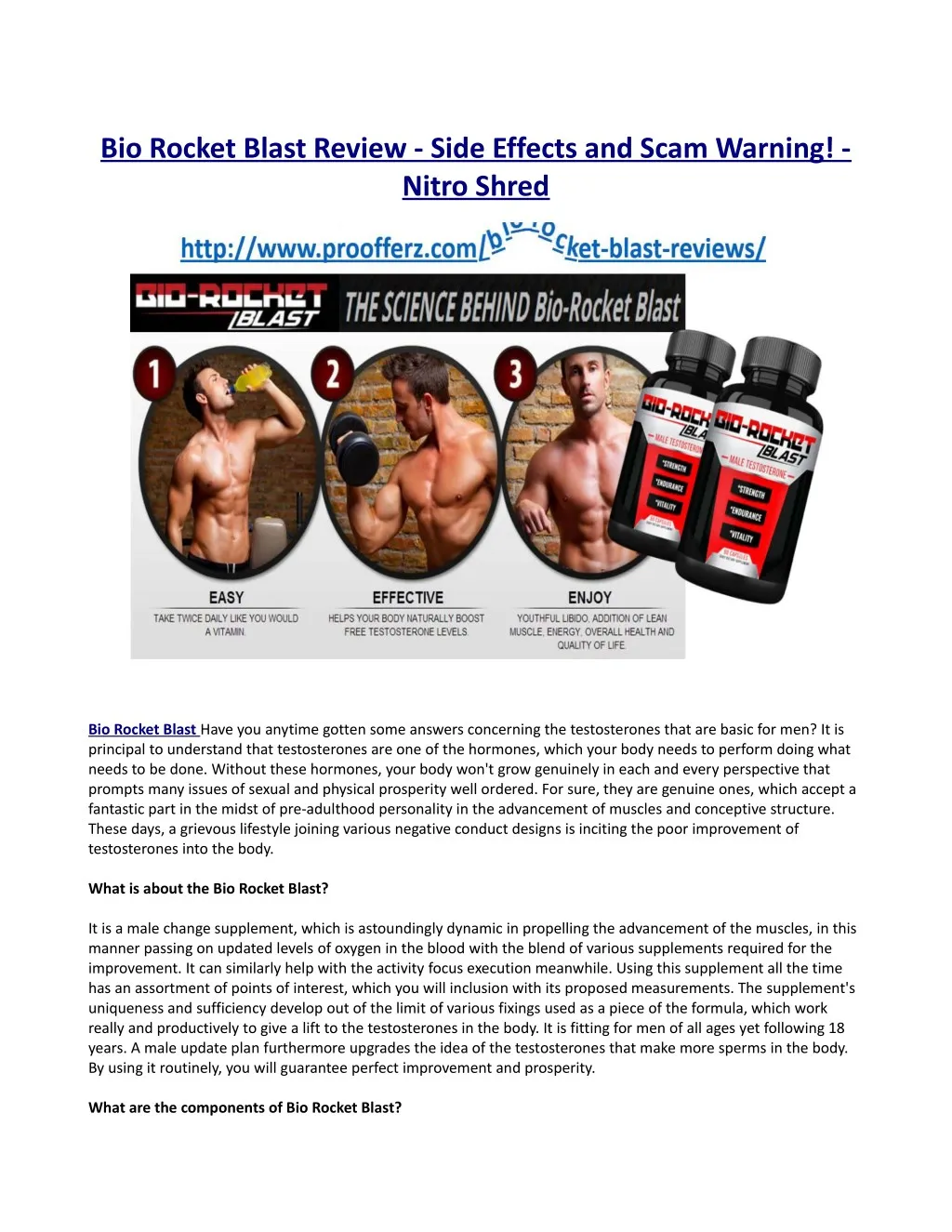 bio rocket blast review side effects and scam