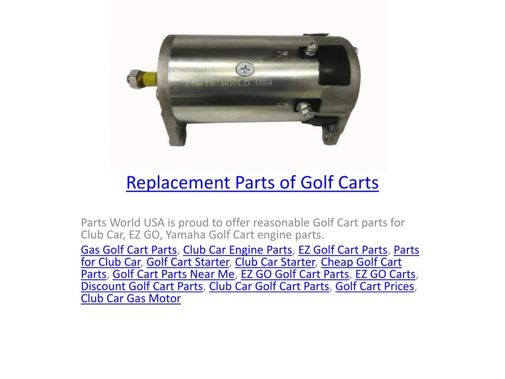 replacement parts of golf carts