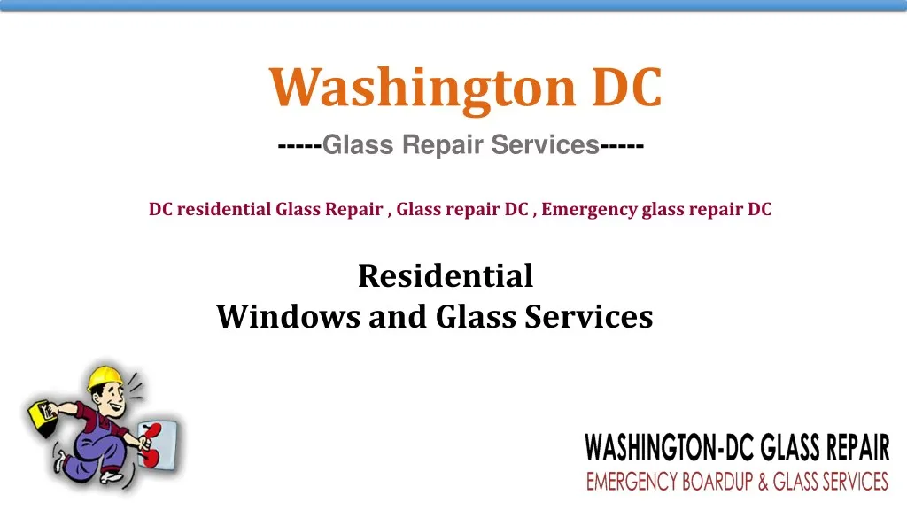 washington dc glass repair services