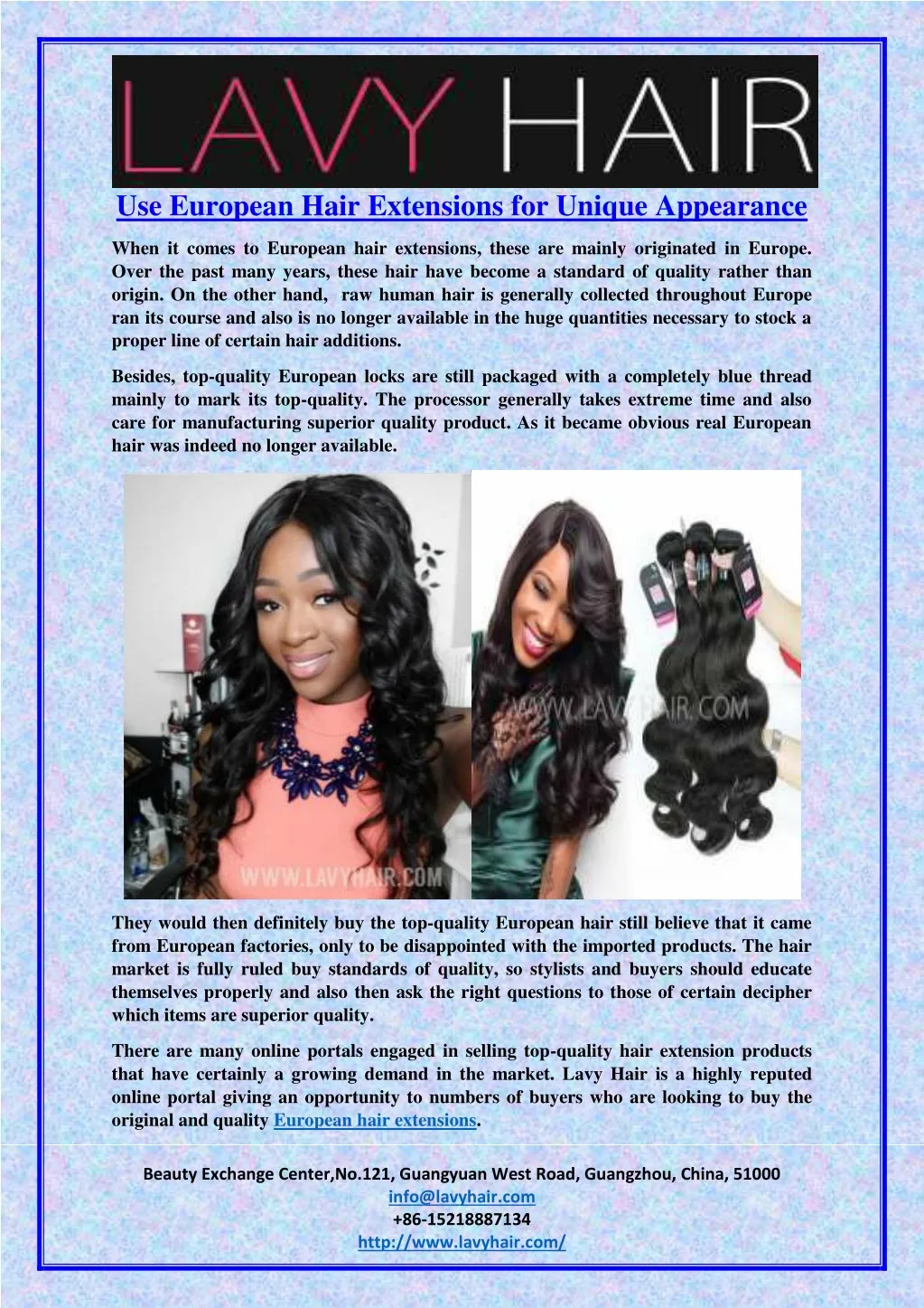 use european hair extensions for unique appearance