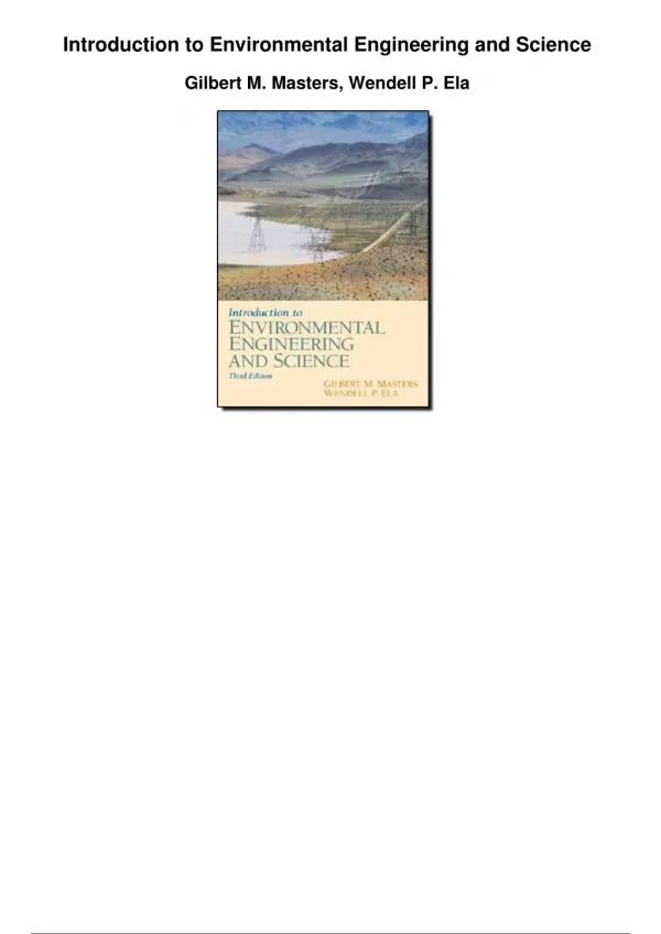 introduction to environmental engineering