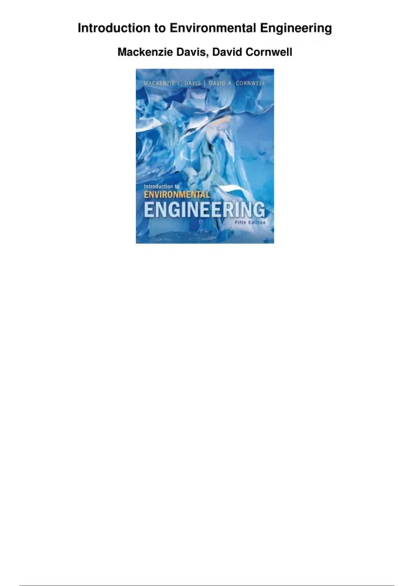 Introduction To Environmental Engineering_PDF