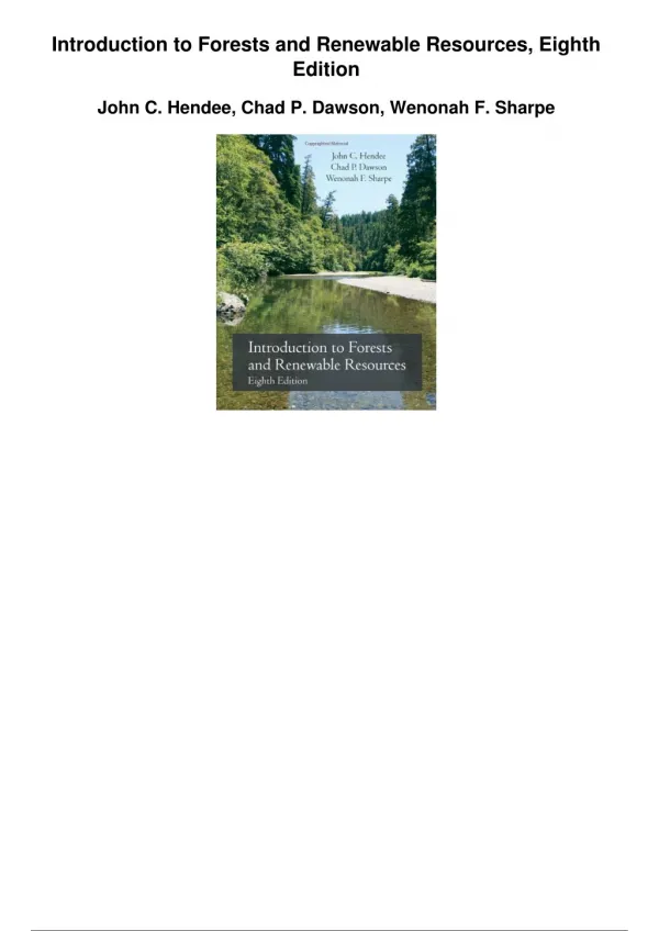 Introduction To Forests And Renewable Resources Eighth Edition_PDF