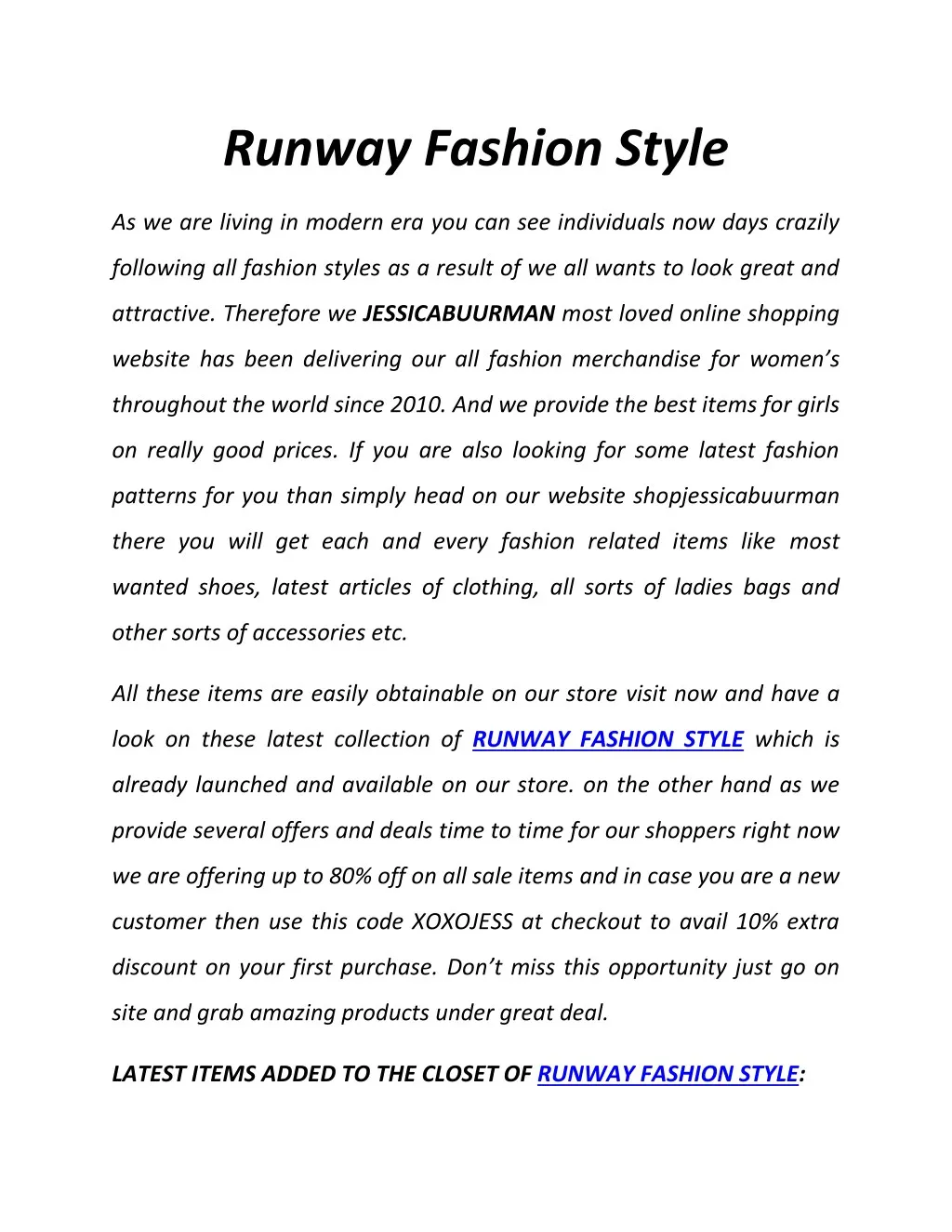 runway fashion style