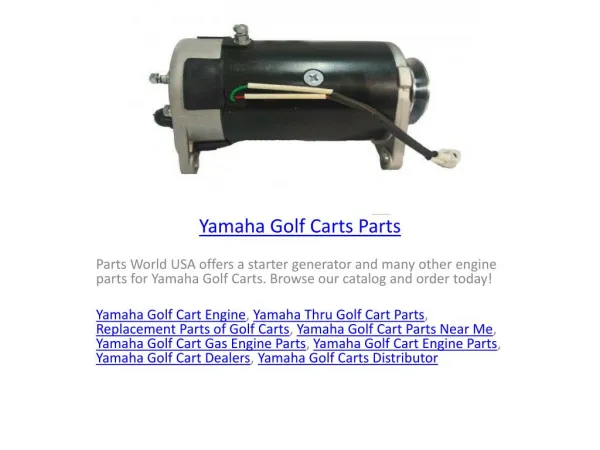 Yamaha Golf Carts Parts