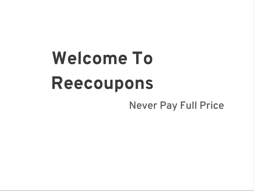 welcome to reecoupons