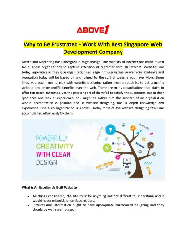 Why to Be Frustrated - Work With Best Singapore Web Development Company