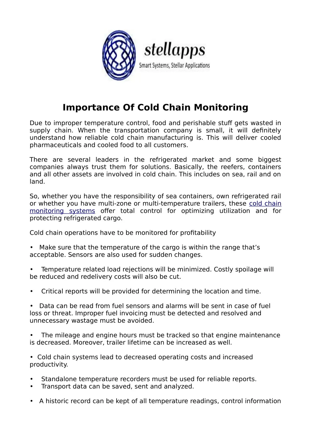 importance of cold chain monitoring