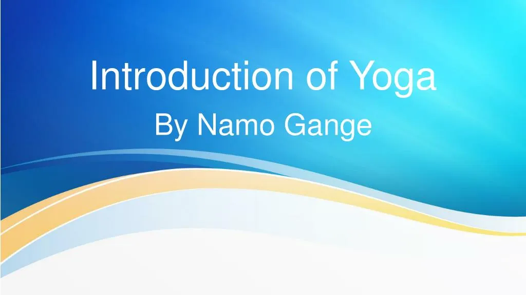 introduction of yoga