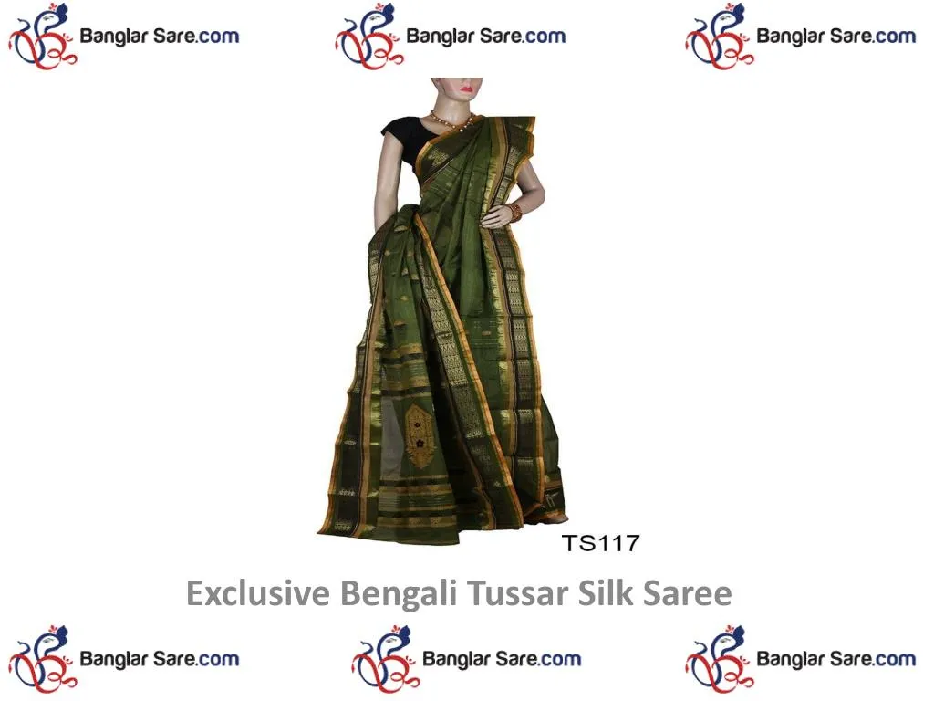 exclusive bengali tussar silk saree