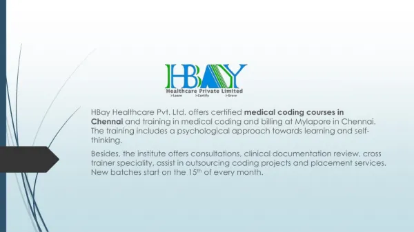 Medical Coding Freshers Job opportunities in Chennai | Hbay Healthcare