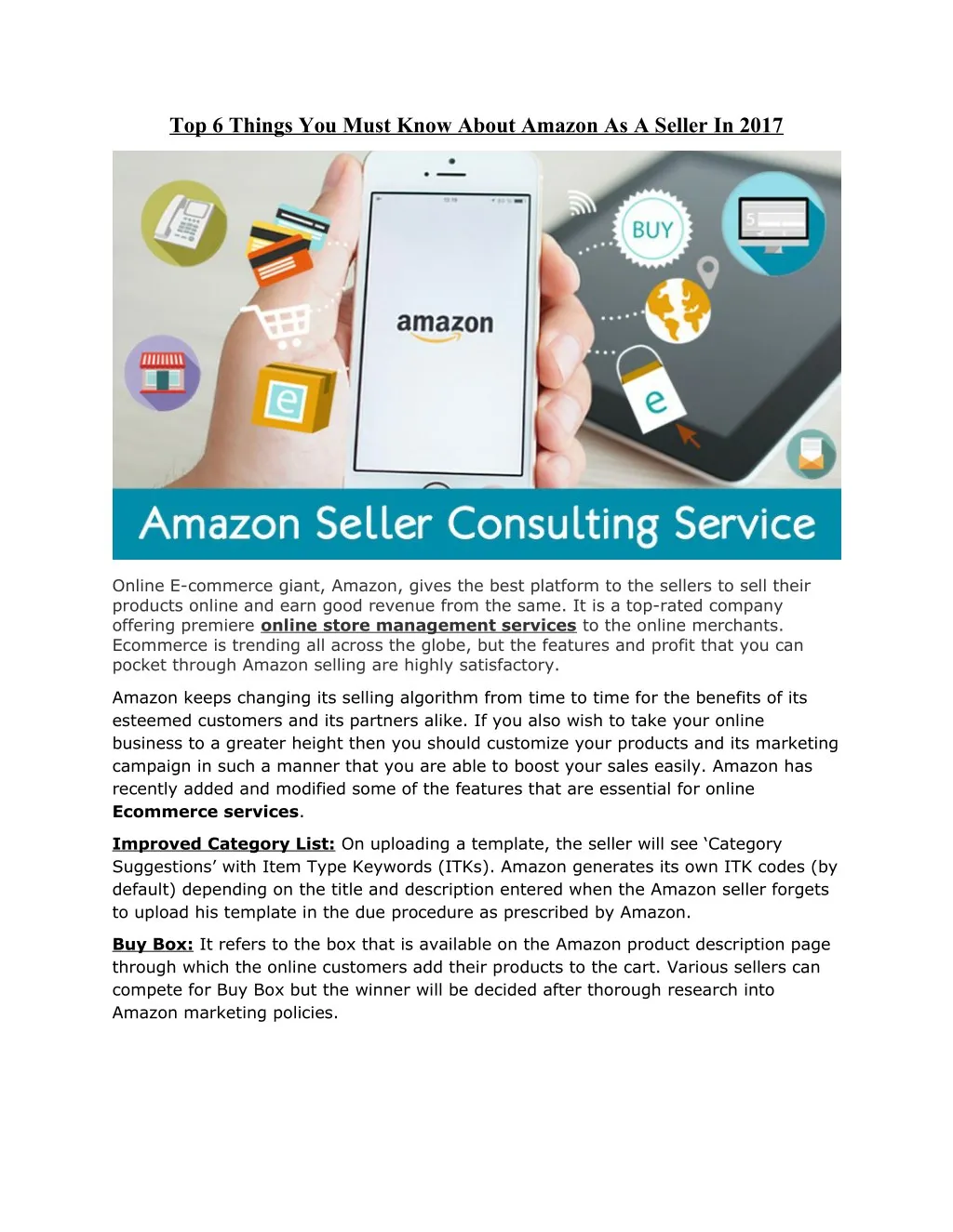 top 6 things you must know about amazon