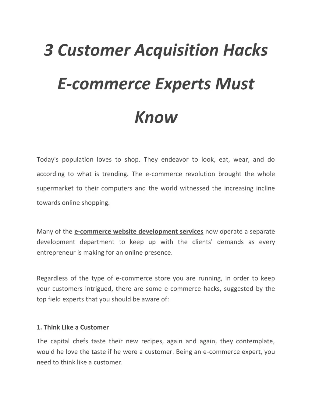 3 customer acquisition hacks