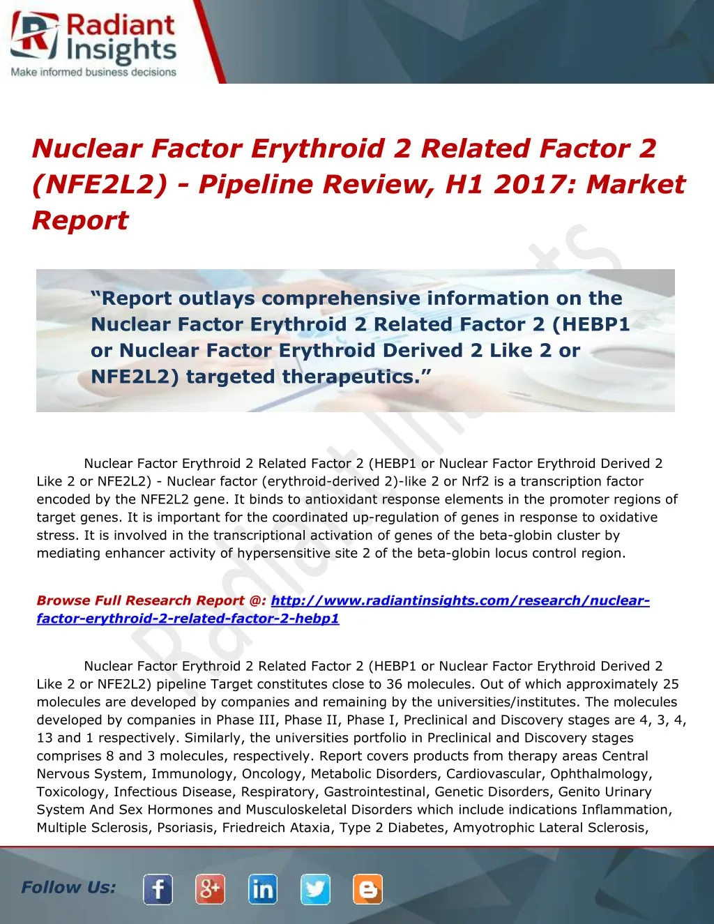 nuclear factor erythroid 2 related factor