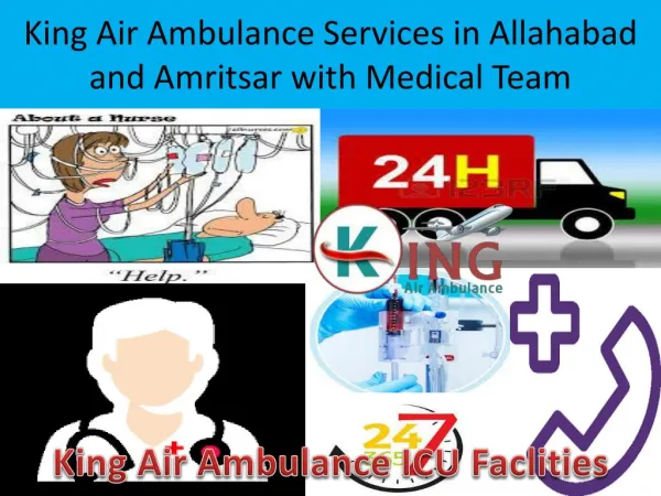 Medical Emergency Air Ambulance Services in Allahabad and Amritsar-King Ambulance