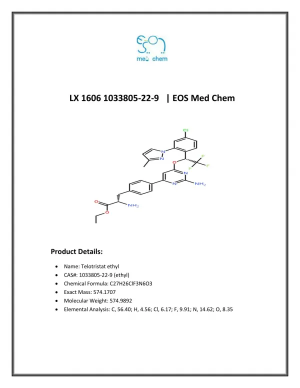 LX 1606 1033805-22-9 | EOS Med Chem