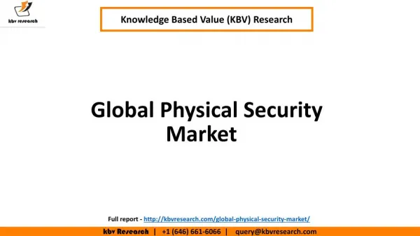 Global Physical Security Market Segmentation