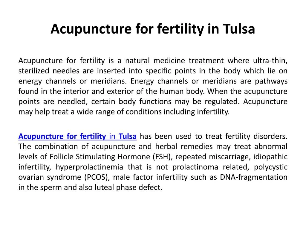 acupuncture for fertility in tulsa