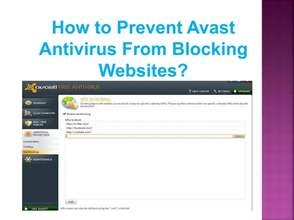 How To Prevent Avast Antivirus From Blocking Websites
