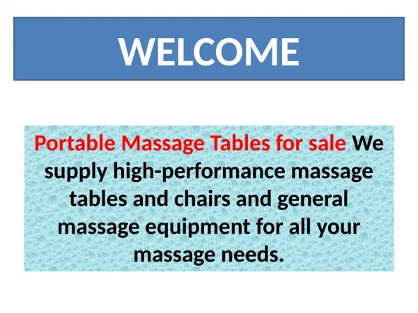 Portable Massage Tables for sale