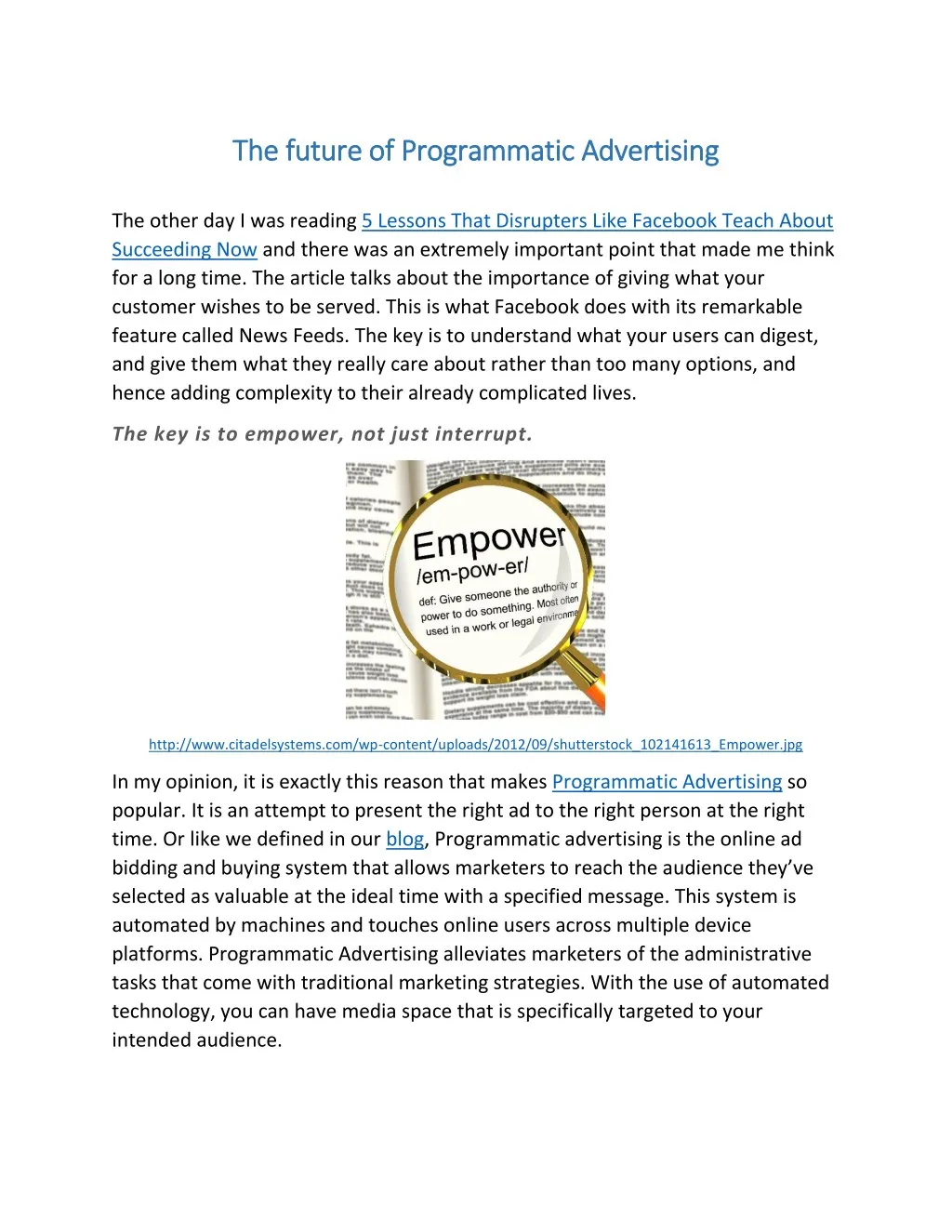 the future of programmatic advertising the future