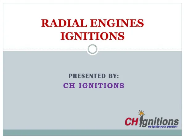 Radial Engines Ignitions