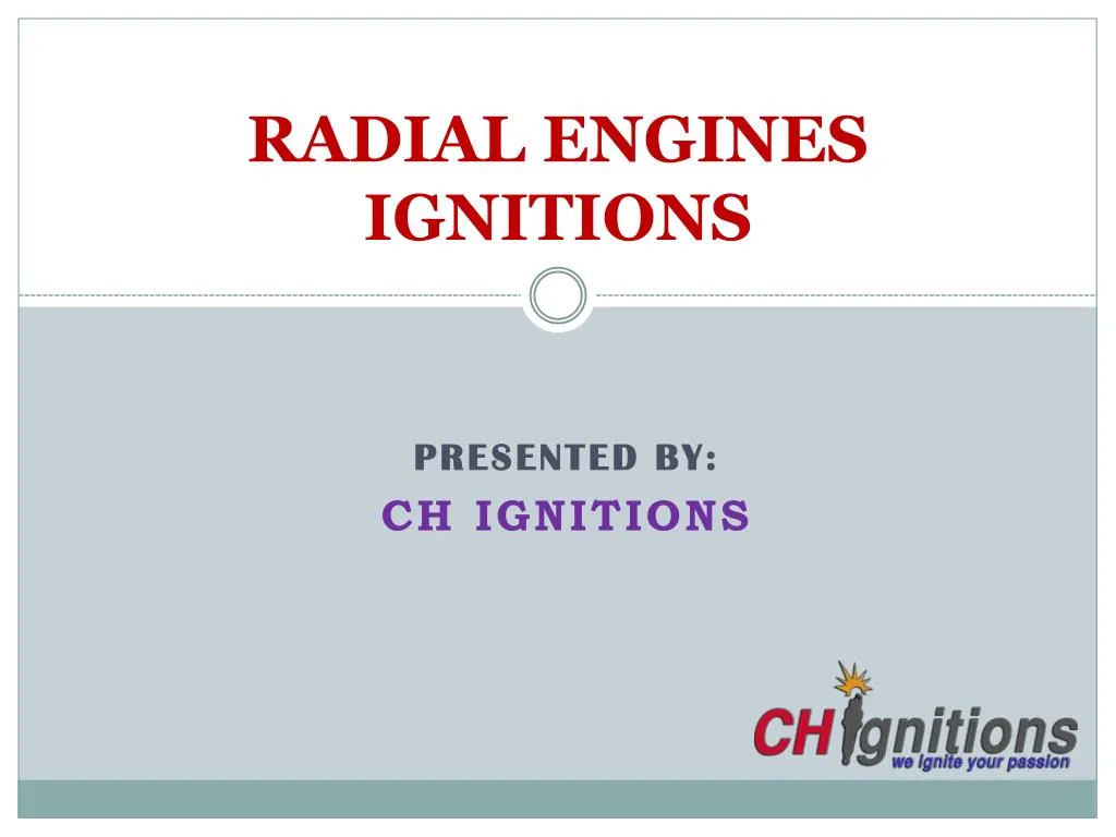 radial engines ignitions