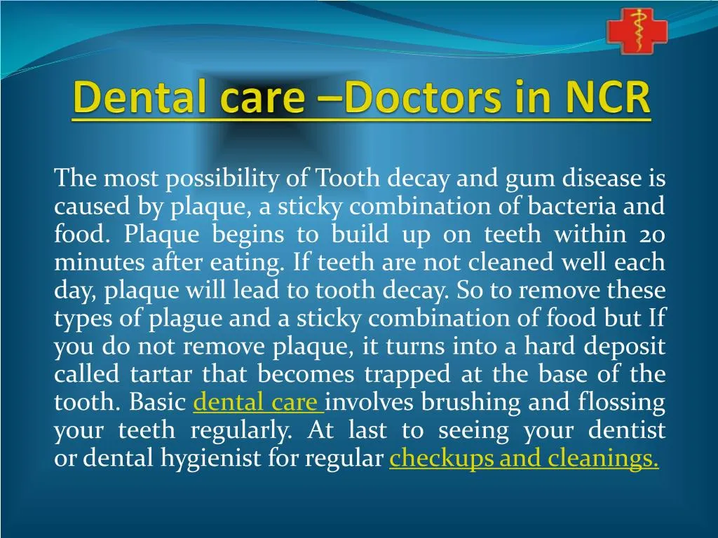 dental care doctors in ncr