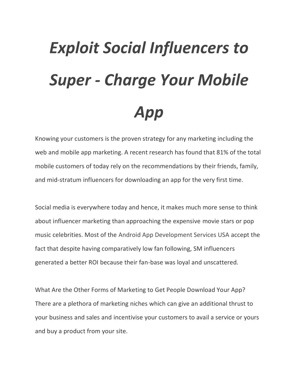 exploit social influencers to