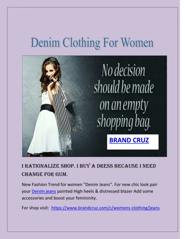 Denim Dresses For Women