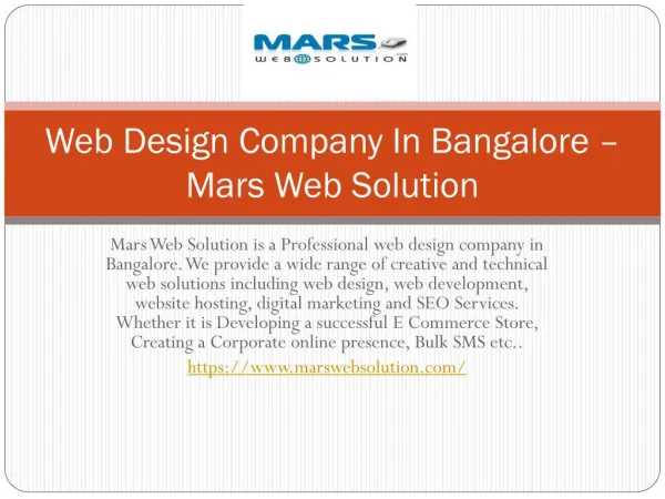 Web Design Company In Bangalore