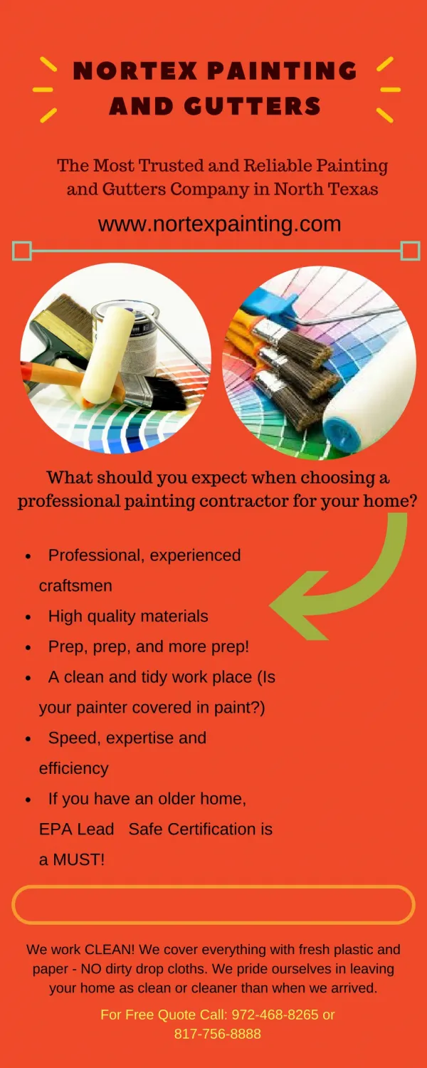 Hire Nortex Painting & Gutters for Reliable Painting Contractors in Fort Worth