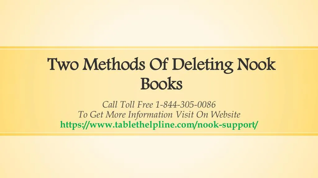 two methods of deleting nook books