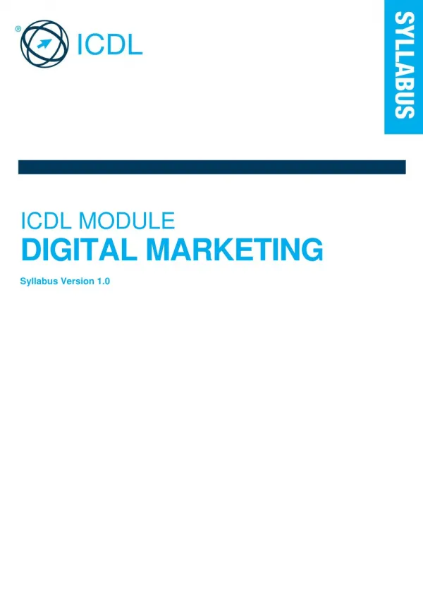 Digital Marketing Training Syllabus ICDL – AcademySID