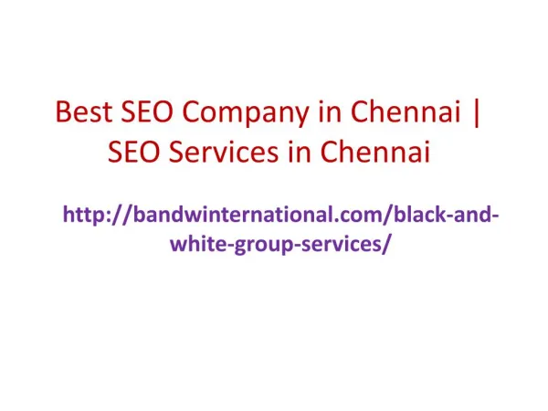 Best SEO Company in Chennai | SEO Services in Chennai
