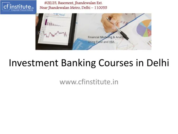 Investment Banking Courses in Delhi