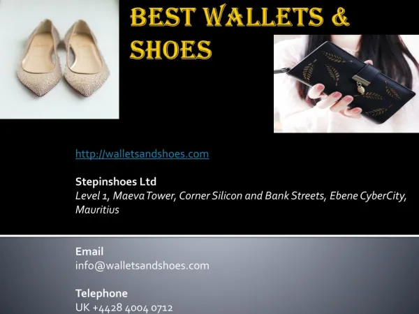 Stylish Wallets and shoes online in Mauritius.