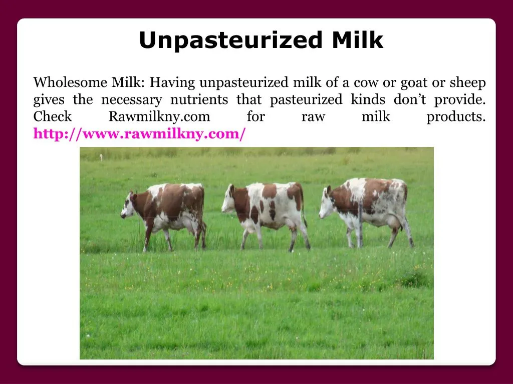 unpasteurized milk