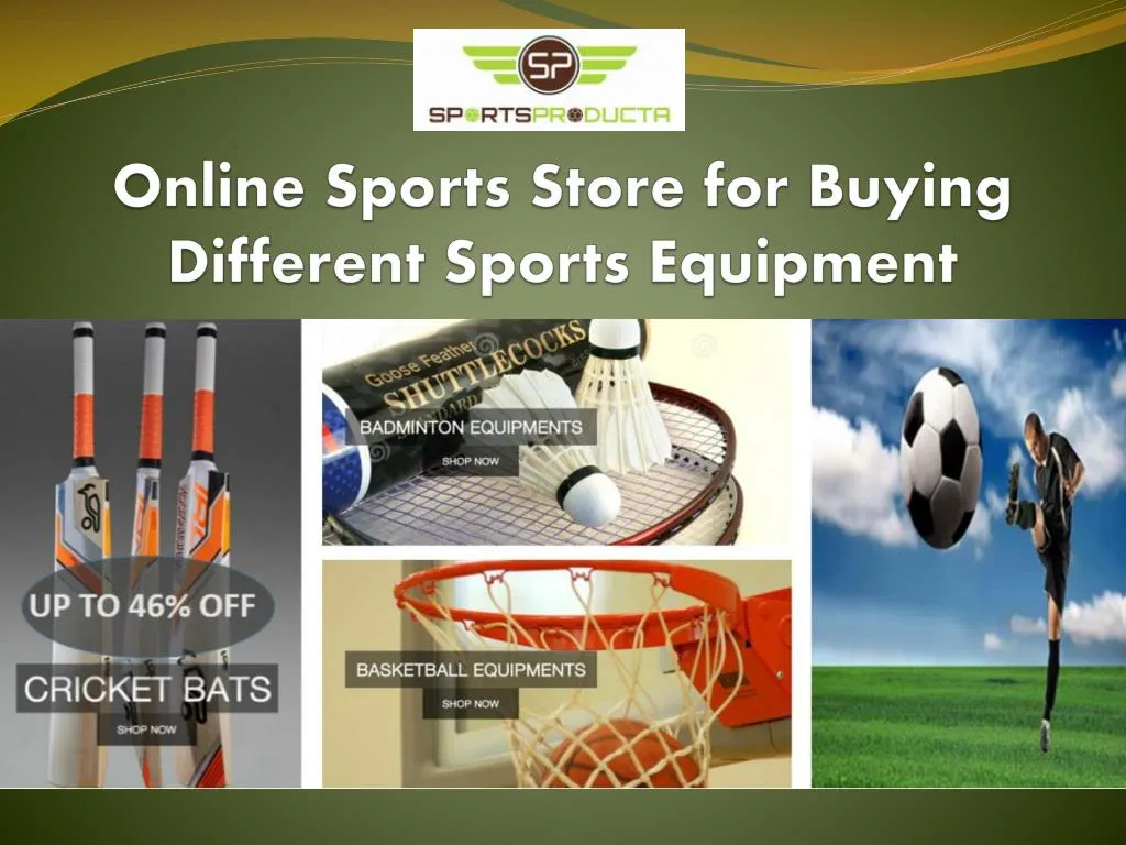 online sports store for buying different sports equipment
