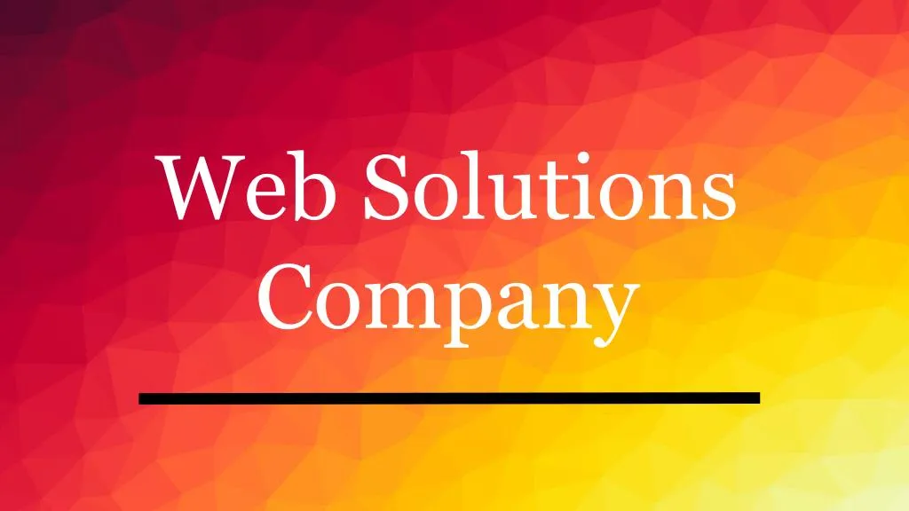 web solutions company