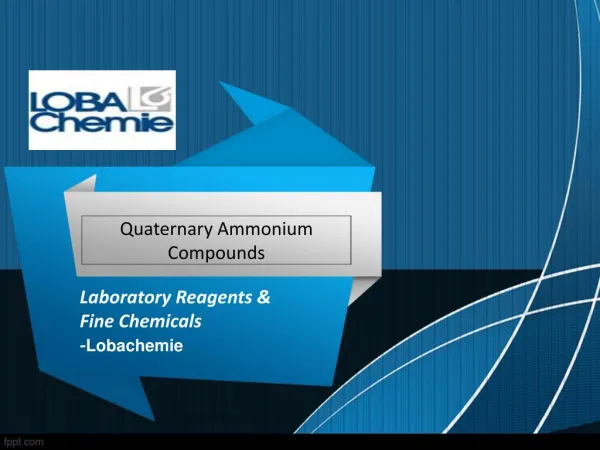Quaternary Ammonium Compounds-Lobachemie Discription: