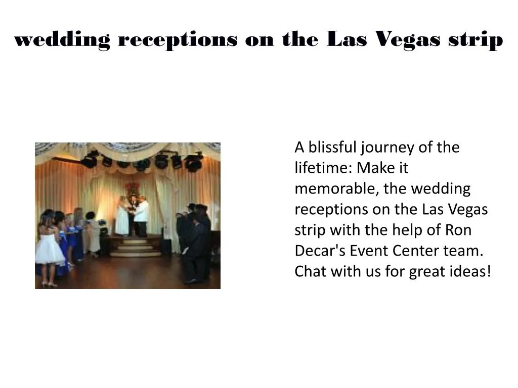 wedding receptions on the las vegas strip