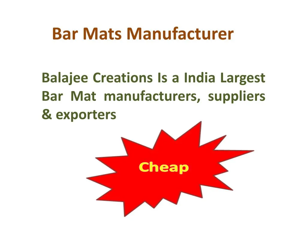 bar mats manufacturer
