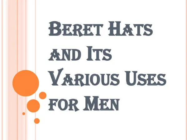 Various Uses of Beret Hats for Men
