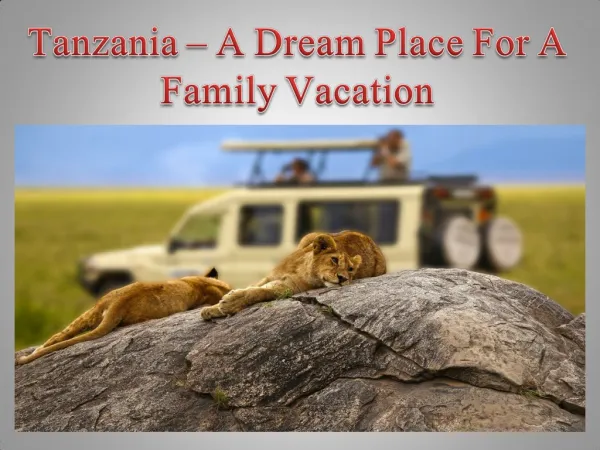 Tanzania – A Dream Place For A Family Vacation