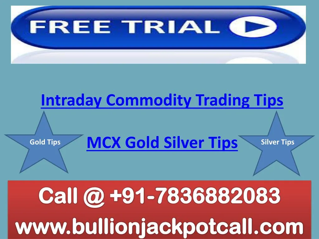 intraday commodity trading tips mcx gold silver tips