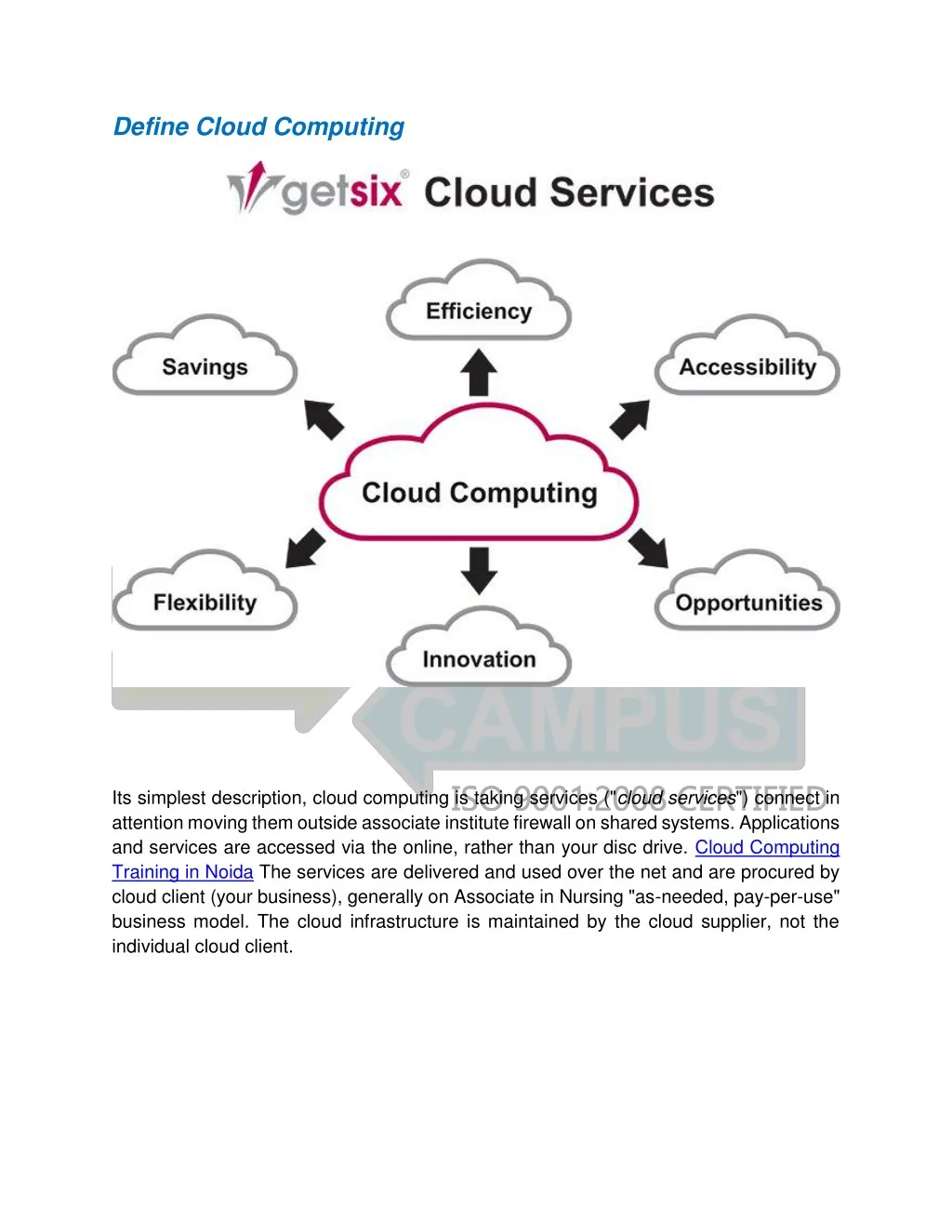 define cloud computing