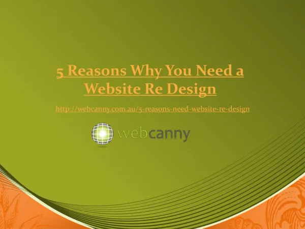 5 Reasons Why You Need a Website Re Design