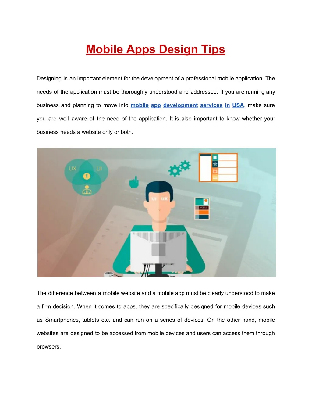 mobile apps design tips