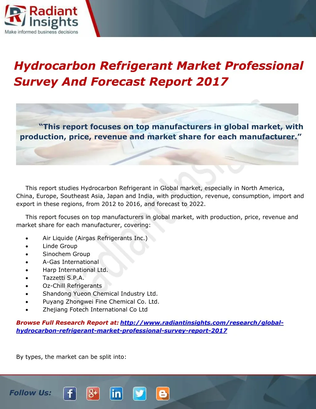 hydrocarbon refrigerant market professional